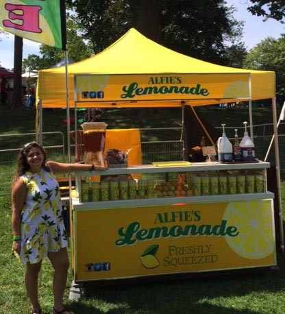 Jessica working the Lemonade Stand